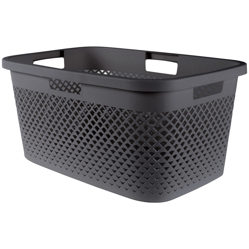 Kôš na prádlo 47L plast tmavošedý