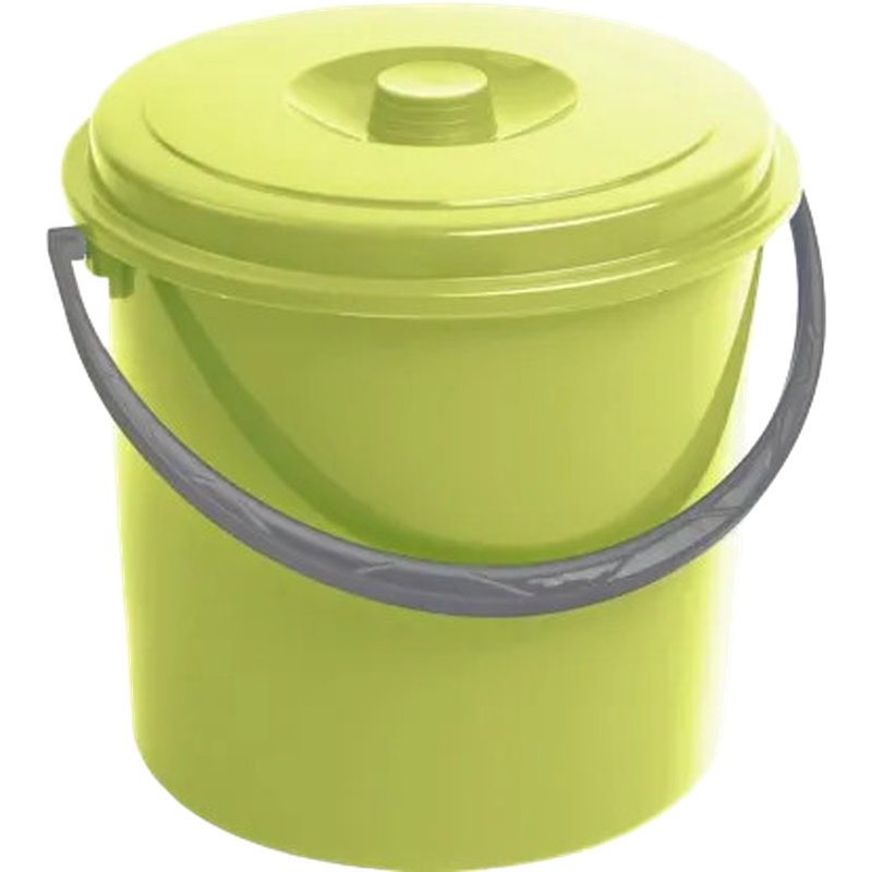 Vedro s vekom 16l okrúhle zelené plast