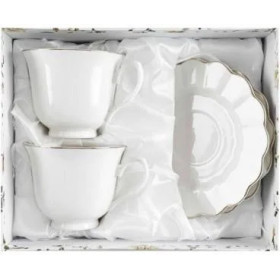 Sada šálok 2+2 Adelle 250ml porcelán
