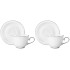 Sada šálok 2+2 Amber Silver 280ml porcelán