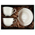 Sada šálok 2+2 Amber Silver 280ml porcelán