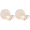 Sada šálok 2+2 Charlotte Cream 250ml porcelán
