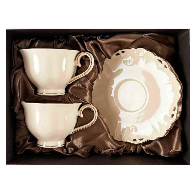 Sada šálok 2+2 Charlotte Cream 250ml porcelán