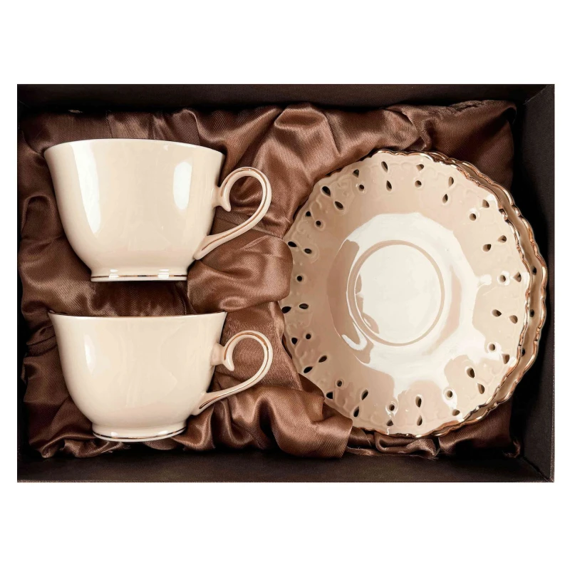 Sada šálok 2+2 Diva Cream 250ml porcelán