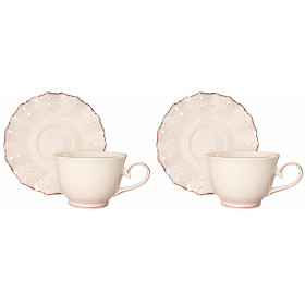 Sada šálok 2+2 Diva Cream 250ml porcelán