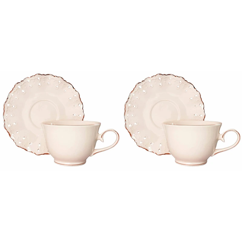 Sada šálok 2+2 Diva Cream 250ml porcelán