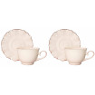 Sada šálok 2+2 Diva Cream 250ml porcelán