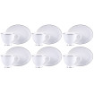 Sada šálok 6+6 Dominica 220ml porcelán