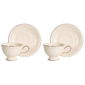 Sada šálok 2+2 Hillary Cream 220ml porcelán