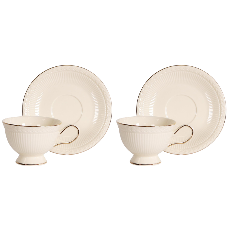 Sada šálok 2+2 Hillary Cream 220ml porcelán