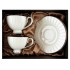 Sada šálok 2+2 Lizbona Silver 230ml porcelán
