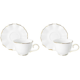 Sada šálok 2+2 Malaga 250ml porcelán