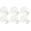 Sada šálok 6+6 Malaga 250ml porcelán