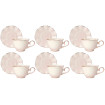 Sada šálok 6+6 Malaga Cream 250ml porcelán