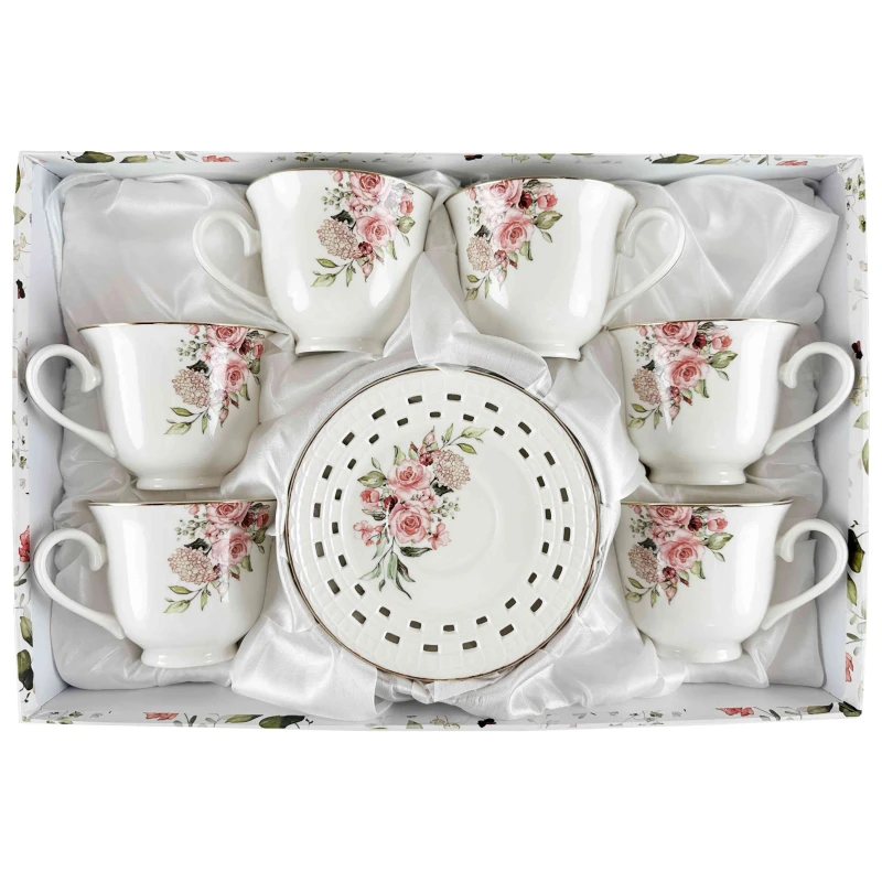 Sada šálok 6+6 Marika 240ml porcelán