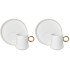 Sada šálok 2+2 mokka Neveda 100ml porcelán