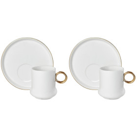 Sada šálok 2+2 mokka Neveda 100ml porcelán