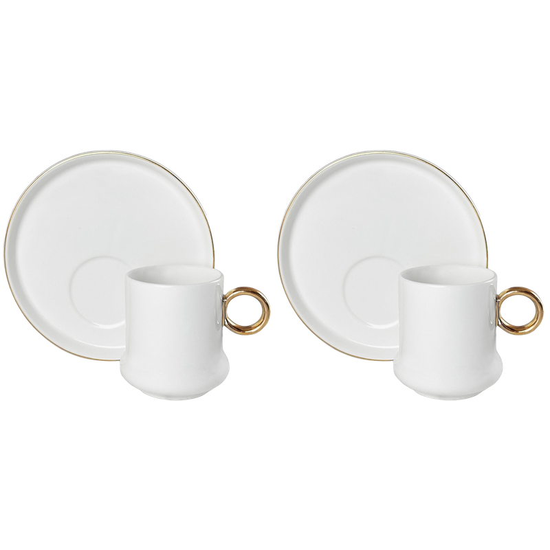 Sada šálok 2+2 mokka Neveda 100ml porcelán