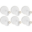 Sada šálok 6+6 mokka Neveda 100ml porcelán