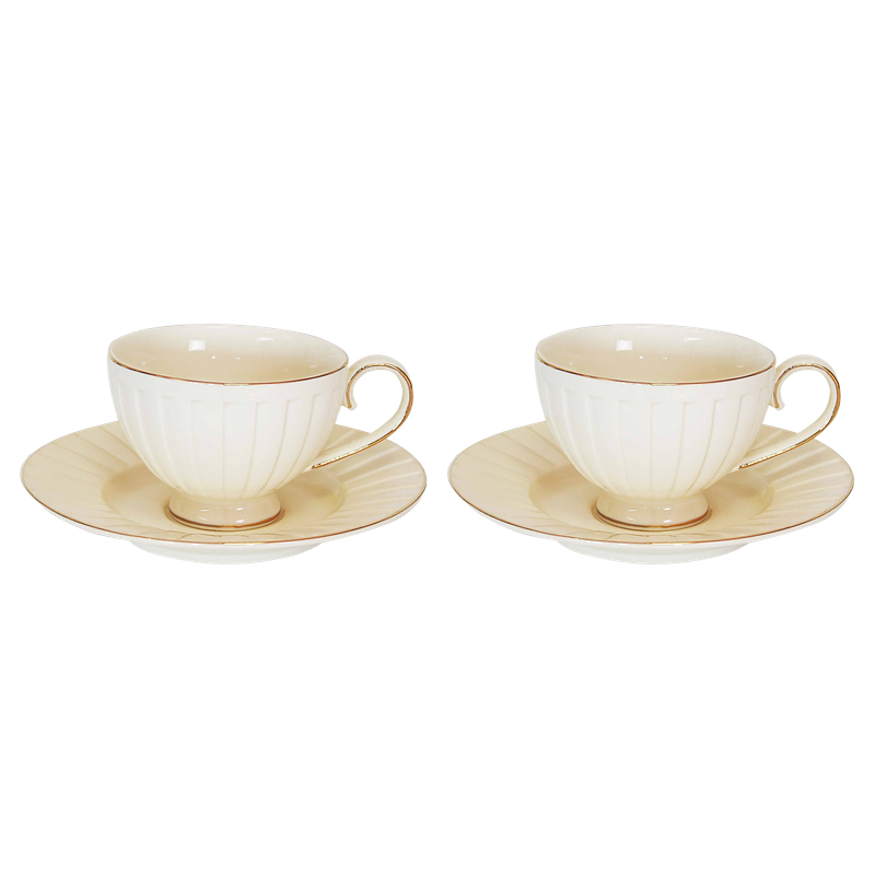 Sada šálok 2+2 Vanesa Cream 230ml porcelán