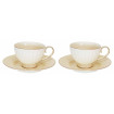 Sada šálok 2+2 Vanesa Cream 230ml porcelán