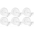 Sada šálok 6+6 Lizbona Silver 230ml porcelán