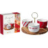 Servírovací set 3+1 Vianoce 29x10cm keramika/drevo