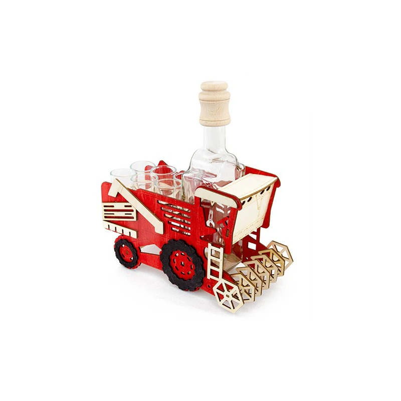 Fľaša s pohármi 6ks Kombajn 699