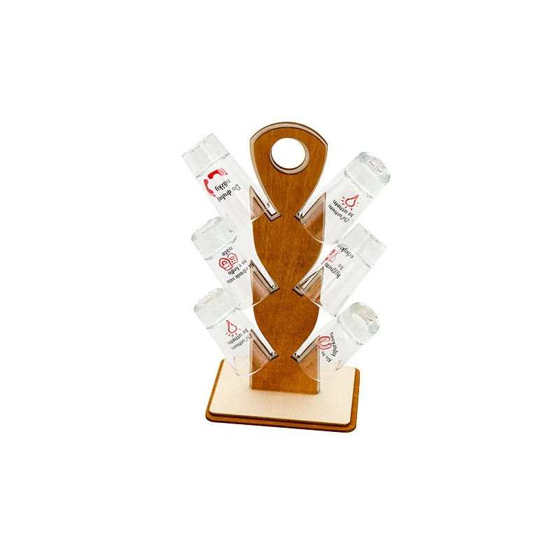 Kalíšky 6ks v drev.stojane